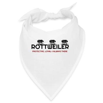 Ich liebe meinen Rottweiler, Rottweiler, Rottweiler Hund, - Bandana - Weiß - Vorne