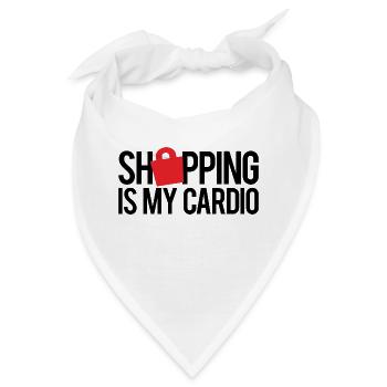 EINKAUFEN IST MEIN CARDIO - Bandana - Weiß - Vorne