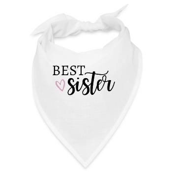 best sister/Schwester/Lieblingsschwester/Familie - Bandana - Weiß - Vorne