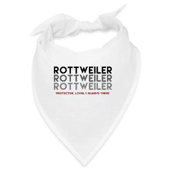 Ich liebe Rottweiler, Rottweiler, Rottweiler Hund - Bandana - Weiß - Vorne
