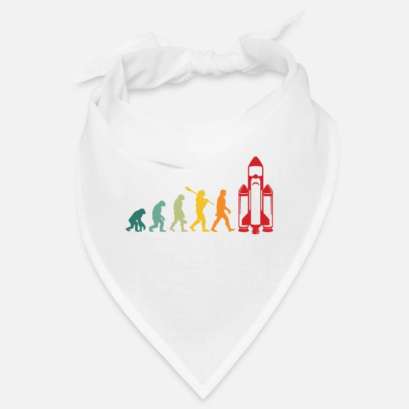 Weltall Evolutionen Mensch Affe Mann Rakete Bandana