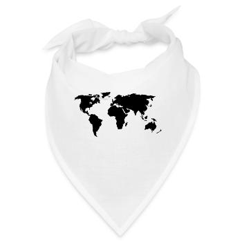Weltlkarte farben anpassbar - Bandana - Weiß - Vorne