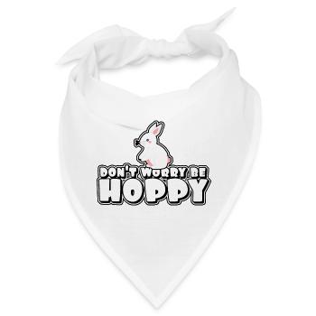 Keine Sorge, sei hoppelig - Ostern - Bandana - Weiß - Vorne