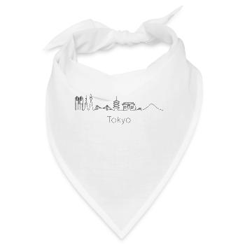 Tokio Japan Skyline - Bandana - Weiß - Vorne