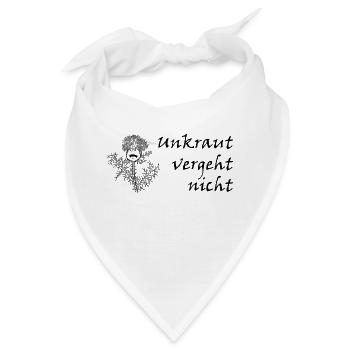 Unkraut vergeht nicht, light - Bandana - Weiß - Vorne
