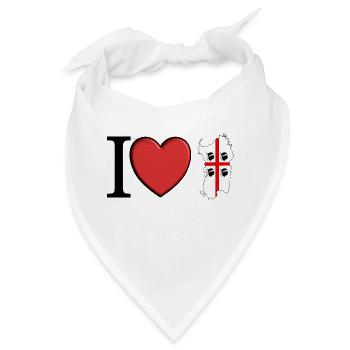 Ich liebe Sardinien - Bandana - Weiß - Vorne