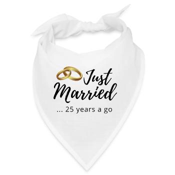 25. Hochzeitstag - Bandana - Weiß - Vorne