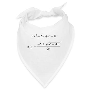 Quadratische Gleichung - Bandana - Weiß - Vorne