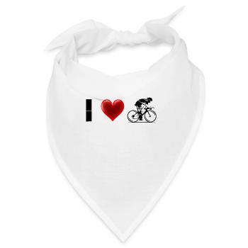 Radfahren, ich liebe Radfahren, Radfahren t-Shirts, Radfahren - Bandana - Weiß - Vorne