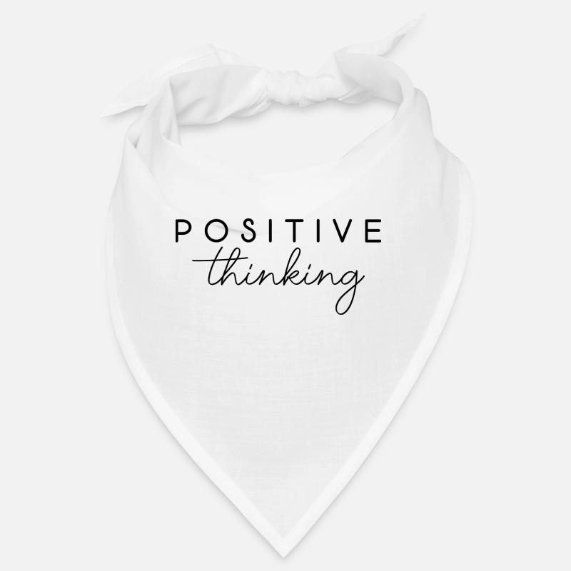 Positive thinking thinking saying English script Bandana