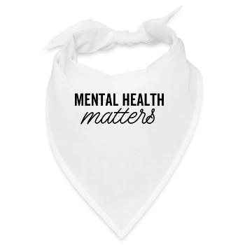 Psychische Gesundheit zählt - Bandana - Weiß - Vorne