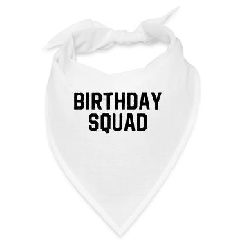 Birthday Squad - Bandana - Weiß - Vorne