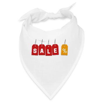 SALE Etiketten - Bandana - Weiß - Vorne