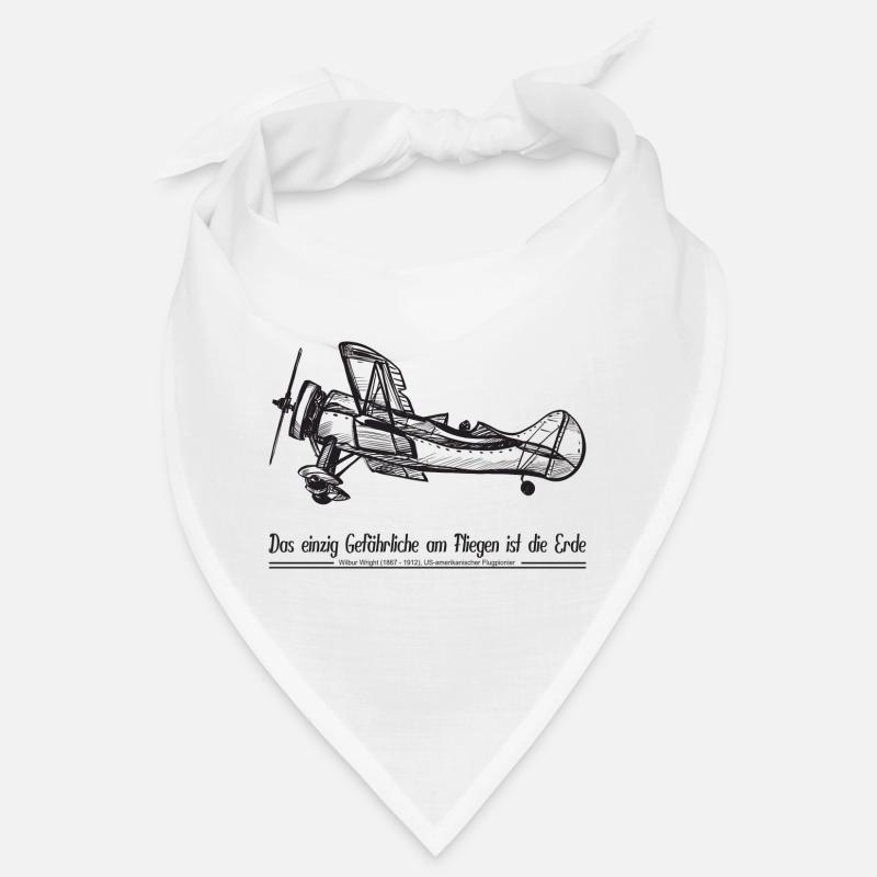 Flugzeug Propeller Old Timer Pilot-Spruch, schwarz Bandana