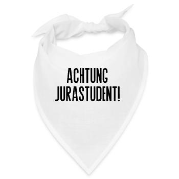 Student Achtung Jurastudent Spruch Universität - Bandana - Weiß - Vorne