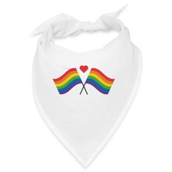 Rainbow flag - Bandana - Weiß - Vorne