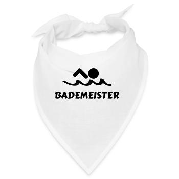 Bademeister Schwimmer Lifeguard - Bandana - Weiß - Vorne