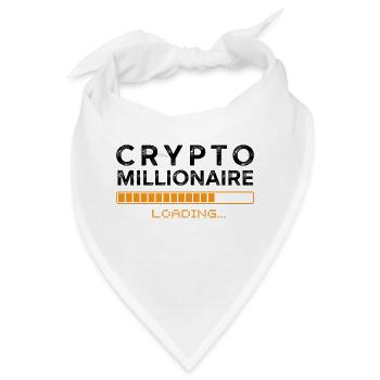 Bitcoin Crypto Millionär Laden - Bandana - Weiß - Vorne