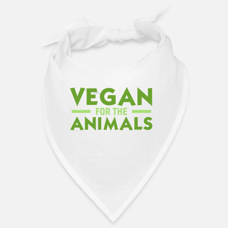 Végétalien pour les animaux - Bandana - blanc