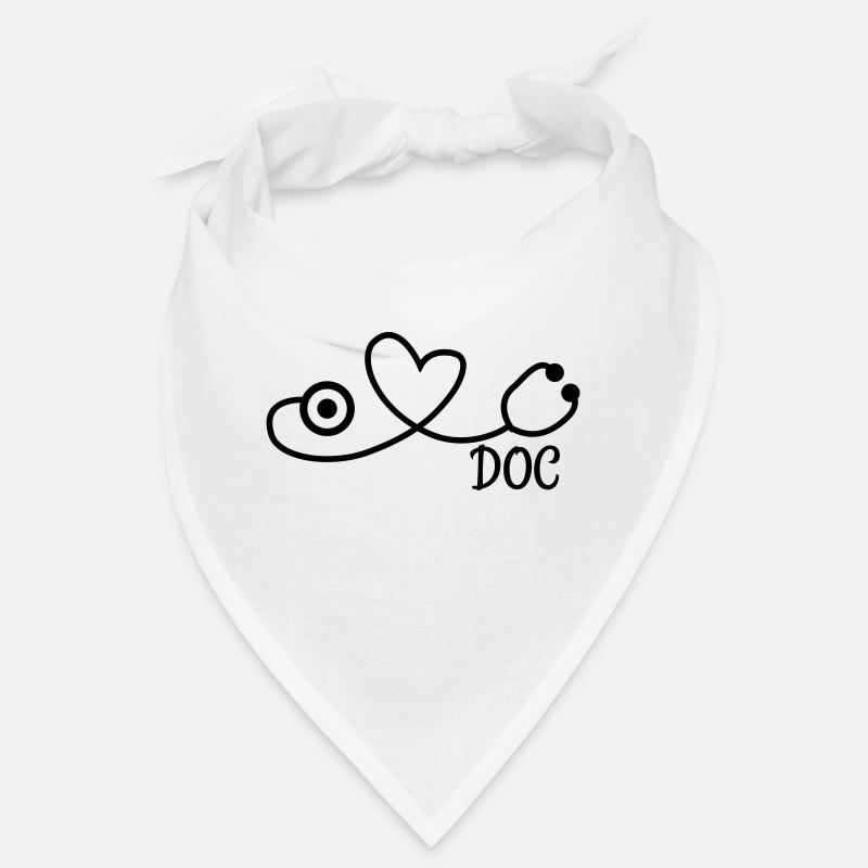 doc docteur médecin - Bandana - blanc