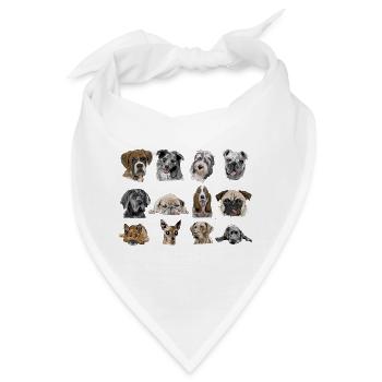 dogs - Bandana - Weiß - Vorne