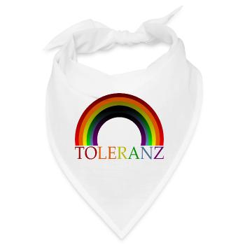 TOLERANZ REGENBOGENFAHNE DIVERSITÄT VIELFALT - Bandana - Weiß - Vorne
