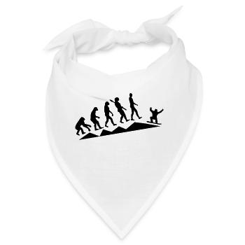 Snowboard Snowboarder - Bandana - Weiß - Vorne