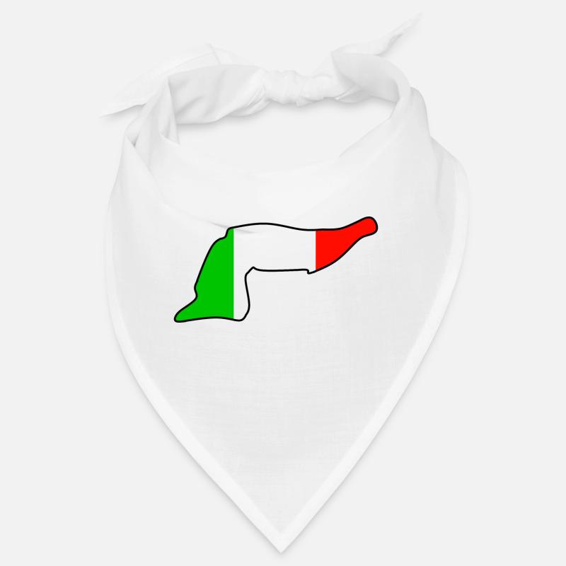 Circuit d’Imola avec drapeau - Bandana - blanc