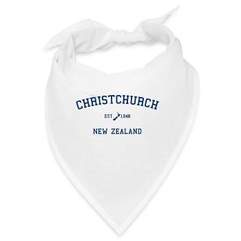 Christchurch - New Zealand - Kiwi - Maori Aotearoa - Bandana - Weiß - Vorne