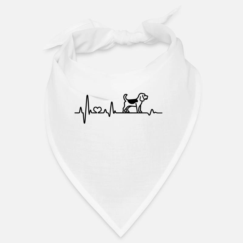 Beagle süßer Hund Herzfrequenz Herzschlag Liebe Bandana