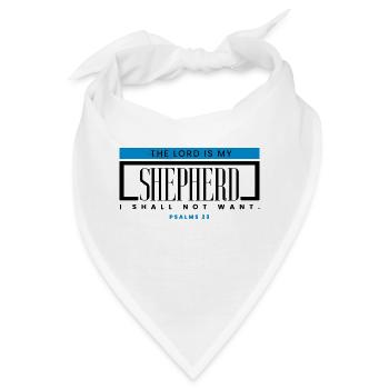 Der Herr ist mein Hirte - Bandana - Weiß - Vorne