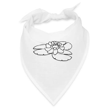 Teich Wasser Blüte - Bandana - Weiß - Vorne