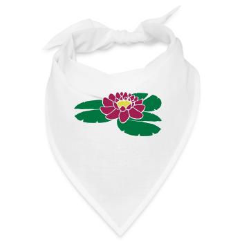 Seerose Teich Blüte - Bandana - Weiß - Vorne