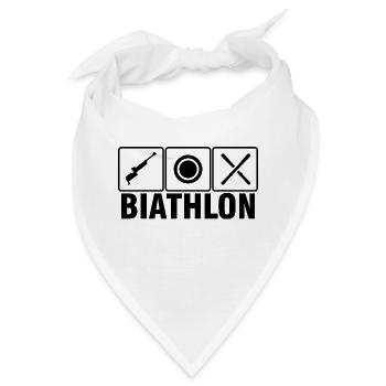 Biathlon Biathlon Biathlon Schuss - Bandana - Weiß - Vorne