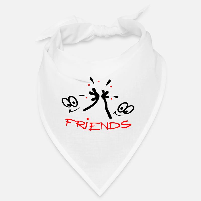 Freunde, Friends, Comic - Bandana - Weiß