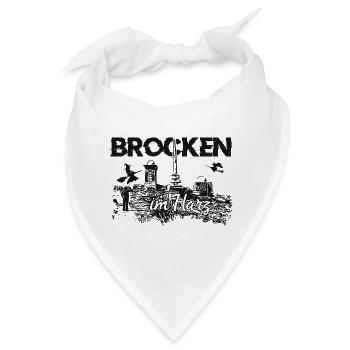 Brocken im Harz - Bandana - Weiß - Vorne