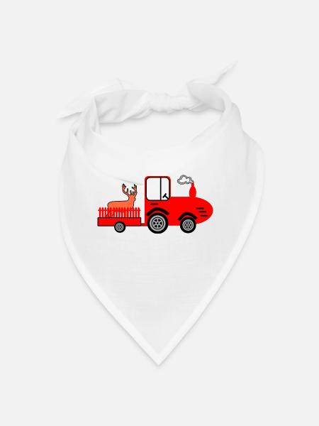 Tractor - Bandana - white - Front