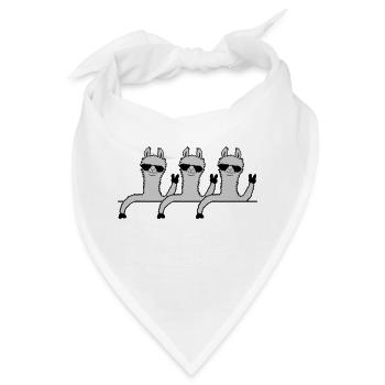 Team Comic Lamas - Bandana - Weiß - Vorne