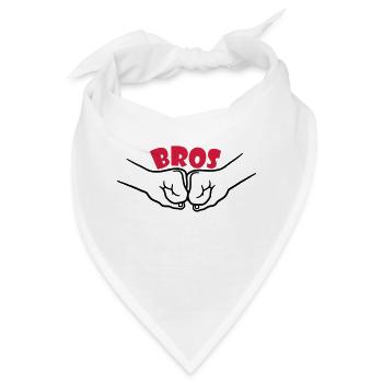 Bros Team Fäuste - Bandana - Weiß - Vorne