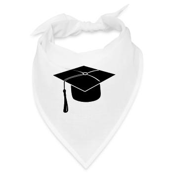 Hauben- oder Hutlogo für die Prüfungspräsentation - Bandana - Weiß - Vorne
