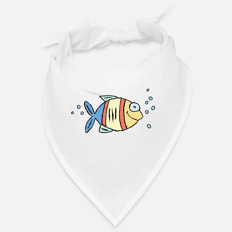 Fisch Buntbarsch Wasser Meer Graffiti Zeichnung Bandana