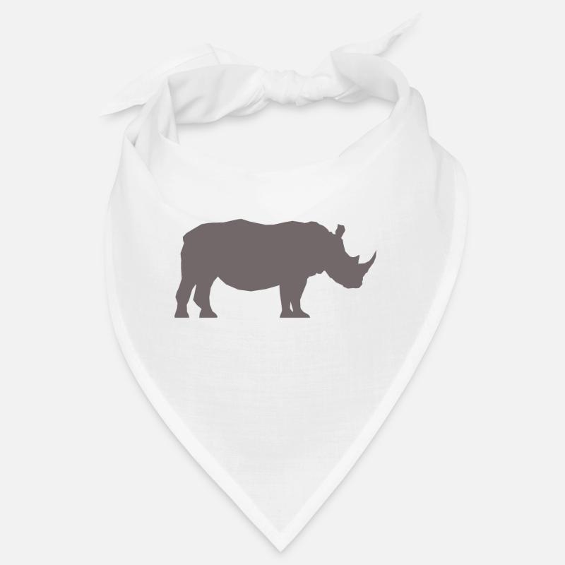 Rhino Profile Grey Bandana