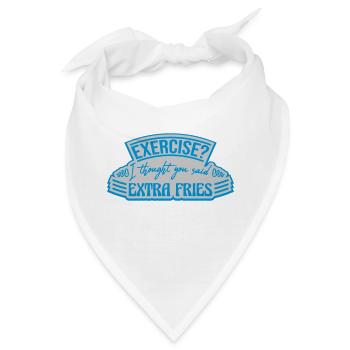 Exercise Extra Fries Zitat - Bandana - Weiß - Vorne