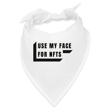 Use my face for NFTs - Bandana - Weiß - Vorne
