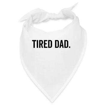 Müder Papa - Bandana - Weiß - Vorne