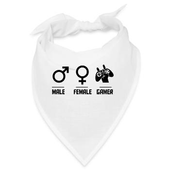 Male Female Gamer Video Gamer Gaming Pc Console Ge - Bandana - Weiß - Vorne