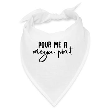 Gießen Sie mir ein Mega-Pint - Bandana - Weiß - Vorne
