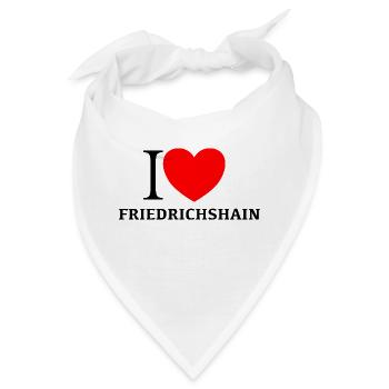 I LOVE FRIEDRICHSHAIN - Bandana - Weiß - Vorne