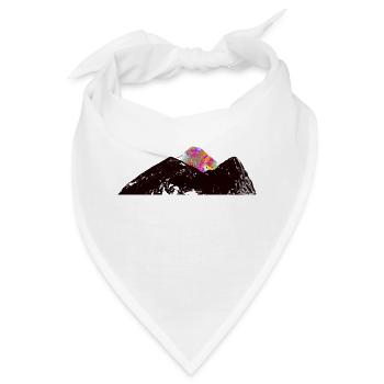 Berg mit farbenfrohem Gipfel - Bandana - Weiß - Vorne
