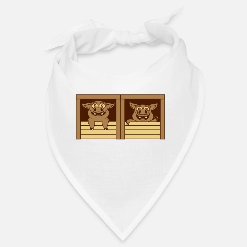 2 Comic Stable Pigs Bandana